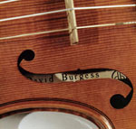 David Burgess is a multiple award winning violin maker, viola maker and cello maker with instruments in the permanent collection of the Stradivari Museum and the Smithsonian Museum.